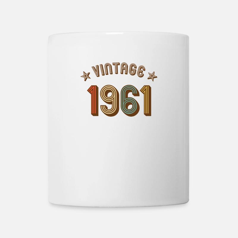 1961 millésime rétro millésime année de naissance anniversaire - Mug blanc - blanc