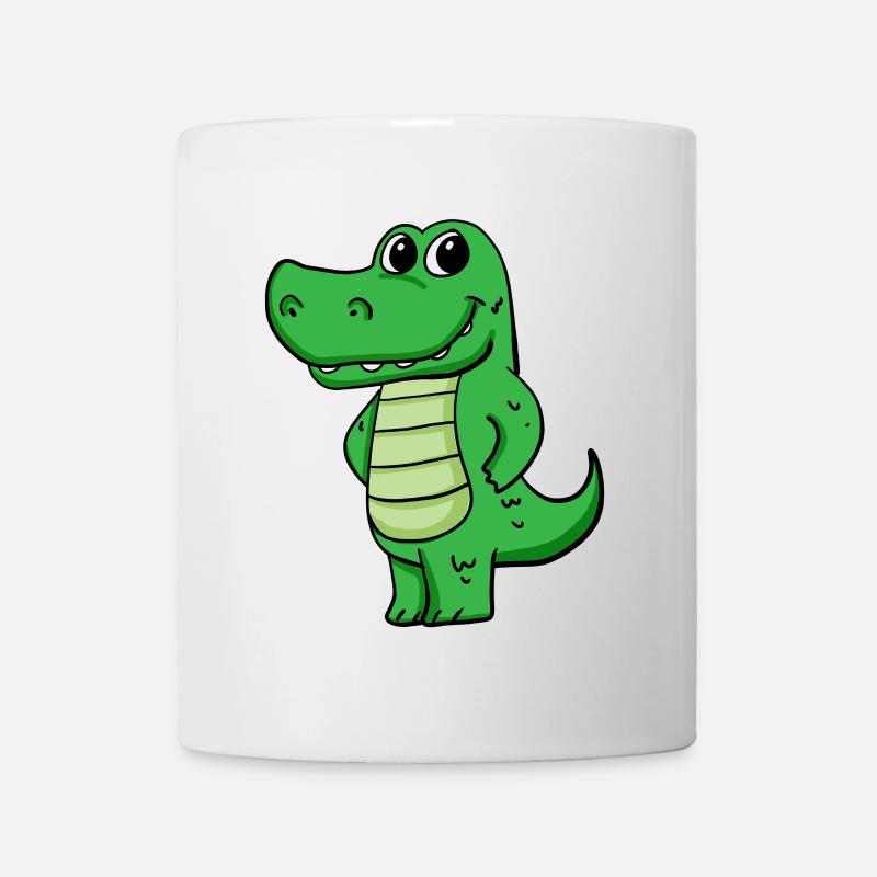 Krokodil - Tasse - Weiß