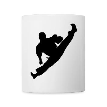 Jumpkick geri kick karaté ou teakwondo - Mug blanc - blanc - Devant
