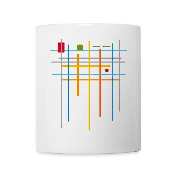 Architektur Minimal Muster 25 - Tasse - Weiß - Vorne
