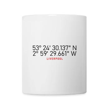 Liverpool Koordinaten - Tasse - Weiß - Vorne