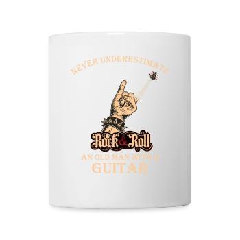 Never underestimate an old man with a Guitar - Mug - white - Front