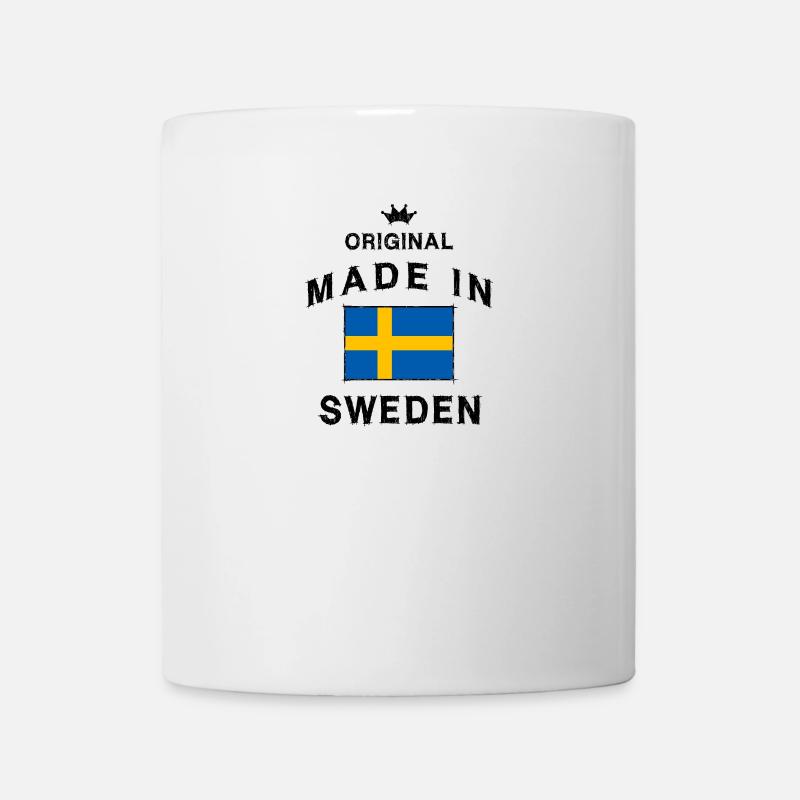 Drapeau suédois drapeau suédois - Mug blanc - blanc