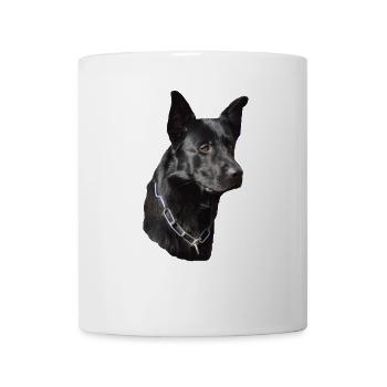 Berger allemand chien noir sport tête de chien - Mug blanc - blanc - Devant