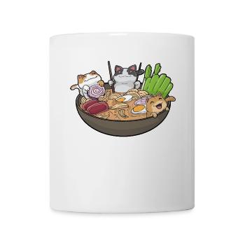 Ramen Chats Kawaii - Mug blanc - blanc - Devant
