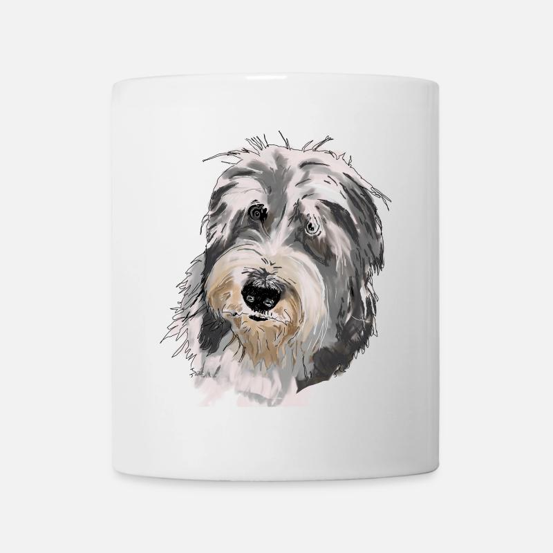 Collie barbu - Mug blanc - blanc