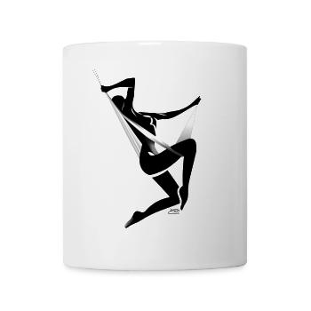 Schwarz-Weiße geometrische Silhouette - Tasse - Weiß - Vorne