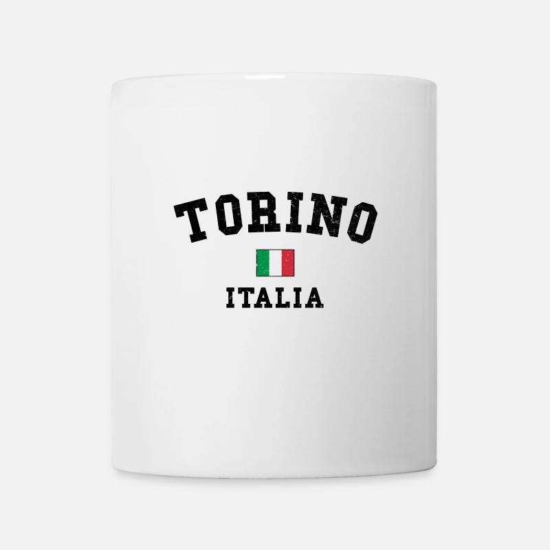 Torino Italy Flag Minimal Design - Mug - white