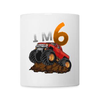 6ème anniversaire Monster Truck - Mug blanc - blanc - Devant