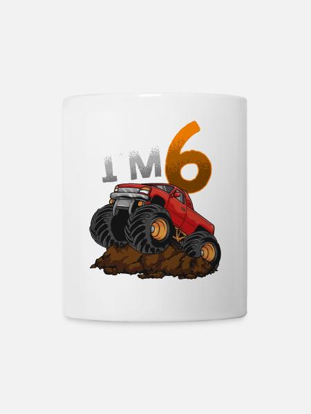 6th Birthday Monster Truck - Mug - white
