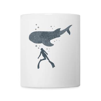 Walhai Freitaucher - Tasse - Weiß - Vorne