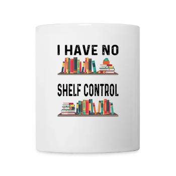 Bücher Bibliothek Bücherwurm - Tasse - Weiß - Vorne
