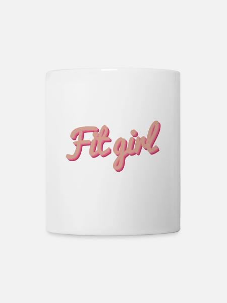 Fitgirl Rosa 3D Script - Tasse - Weiß