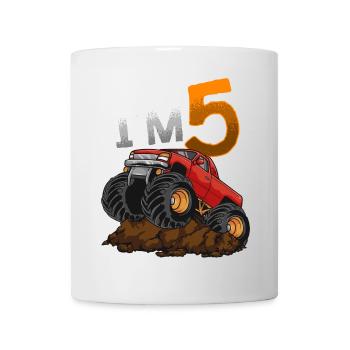 5ème anniversaire Monster Truck - Mug blanc - blanc - Devant
