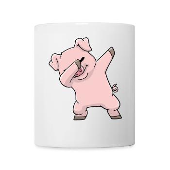 Pig Kawaii Dabbing - Mug - white - Front