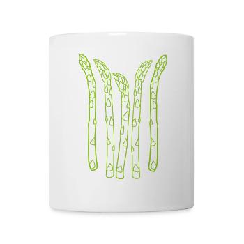 Spargel Asparagus - Tasse - Weiß - Vorne