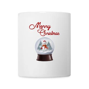 Boule à neige bonhomme de neige Magie hivernale - Mug blanc - blanc - Devant