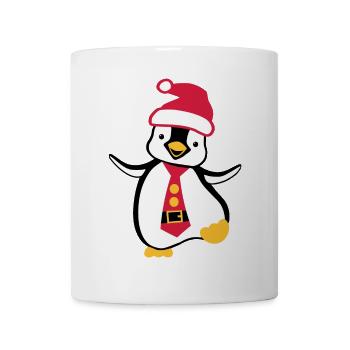 Weihnachten Pinguin - Tasse - Weiß - Vorne