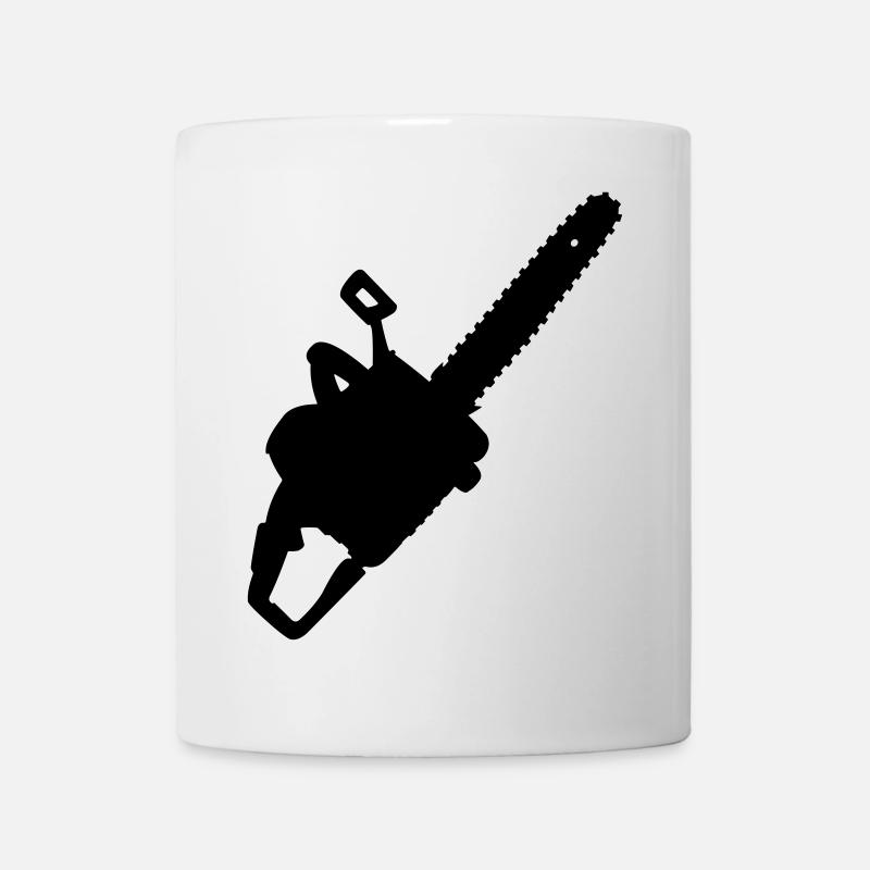 Motorsäge für Dohle, Tischler oder Woodbewe - Tasse - Weiß
