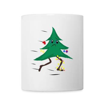 Laufender Weihnachtsbaum - Tasse - Weiß - Vorne