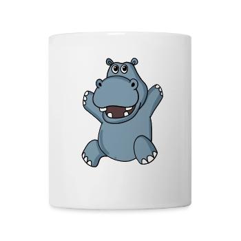 Nilpferd - Tasse - Weiß - Vorne