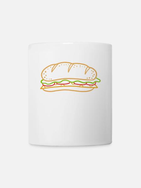 Sandwich - Tasse - Weiß