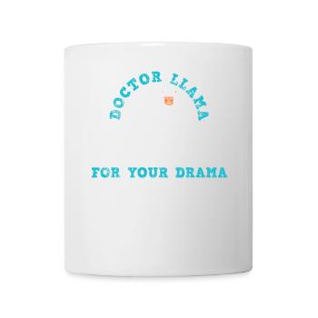 Lama Docteur Lama - Mug blanc - blanc - Devant