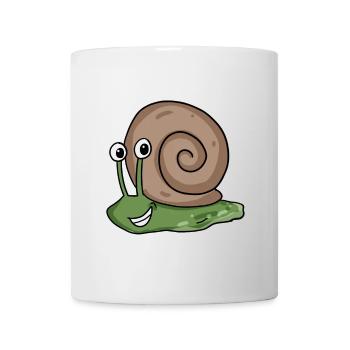 Schnecke - Tasse - Weiß - Vorne