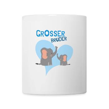 Niedliches Elefanten Design Für Den Großen Bruder - Tasse - Weiß - Vorne