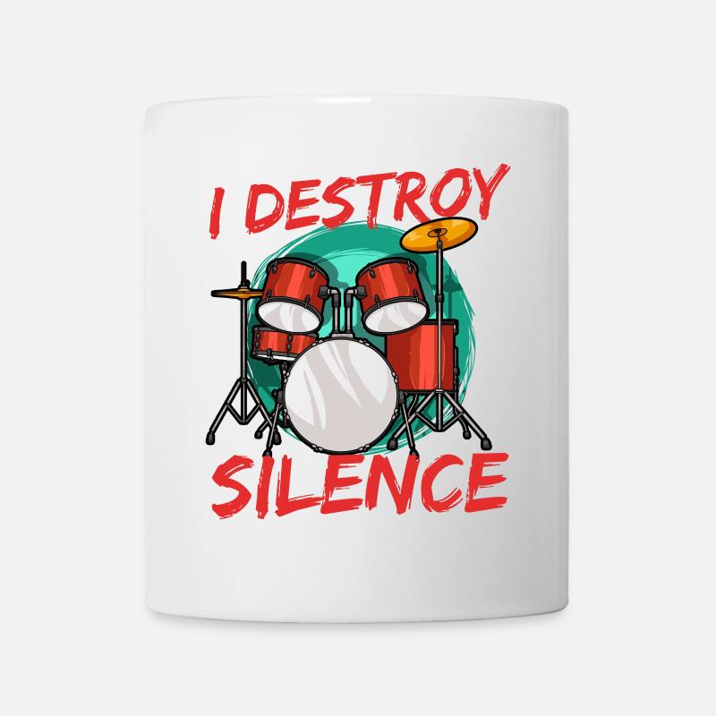 Schlagzeuger Schlagzeug - Tasse - Weiß
