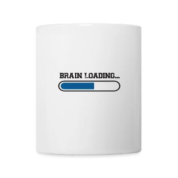 Le cerveau à la charge – Barre de chargement - Mug blanc - blanc - Devant