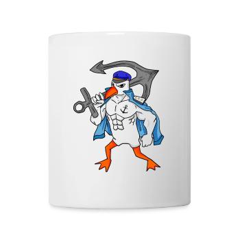 Mouette avec ancre - Mug blanc - blanc - Devant