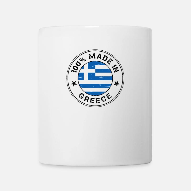 Drapeau de la Grèce drapeau grec - Mug blanc - blanc