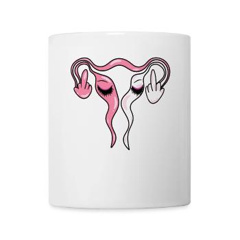Eierstöcke / Gebärmutter mit Lashes - Tasse - Weiß - Vorne