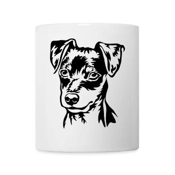 Tête de pinscher nain - Mug blanc - blanc - Devant