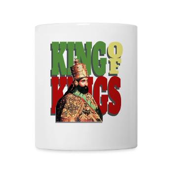 Haile Selassie I. Rastafari avec la couronne rasta - Mug blanc - blanc - Devant