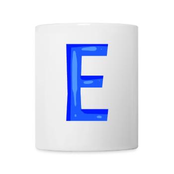 Letter E initial letter blue - Mug - white - Front