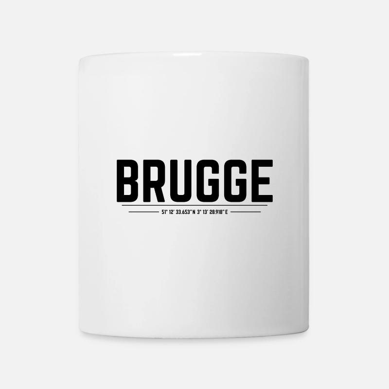 Coordonnées de Bruges - Mug blanc - blanc