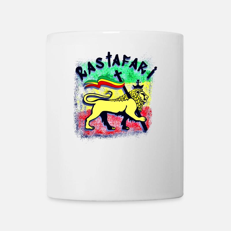 Rastafari - Golden Rasta Lion - Mug - white