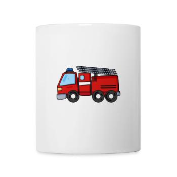 Feuerwehrauto - Tasse - Weiß - Vorne