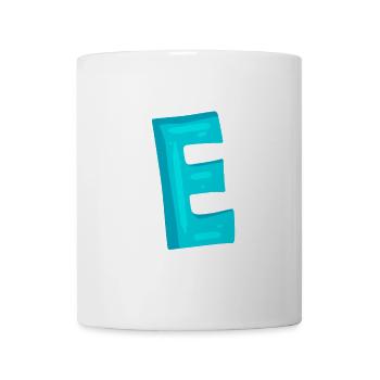 Lettre initiale E lettre - Mug blanc - blanc - Devant