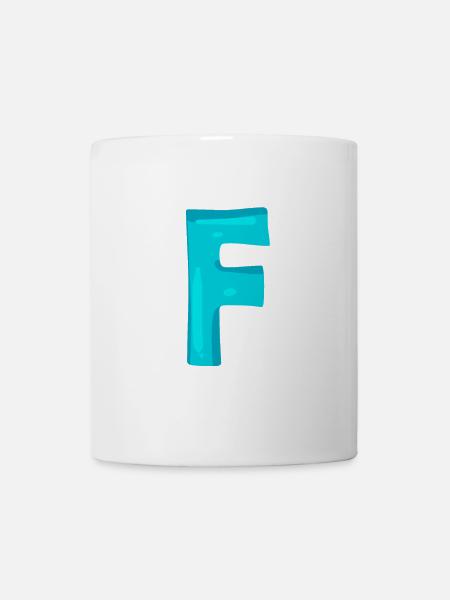 Anfangsbuchstabe F - Tasse - Weiß