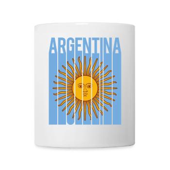 flag of Argentina t-shirt design sol de mayo - Mug - white - Front