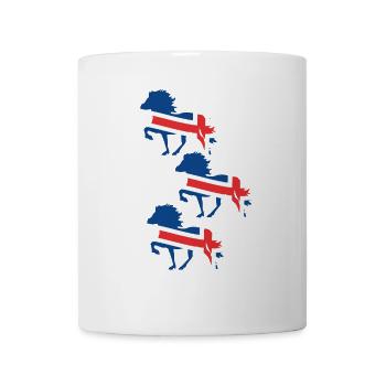Drapeau du cheval islandais - Mug blanc - blanc - Devant