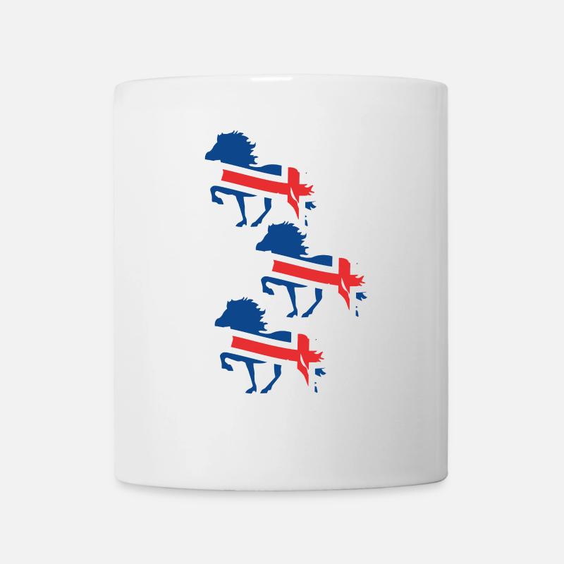 Islandpferd Flagge - Tasse - Weiß