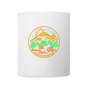 je déteste les gens - Mug blanc - blanc - Devant