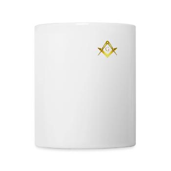 Freimaurer Symbol Winkel Zirkel Gold Freimaurerei - Tasse - Weiß - Vorne