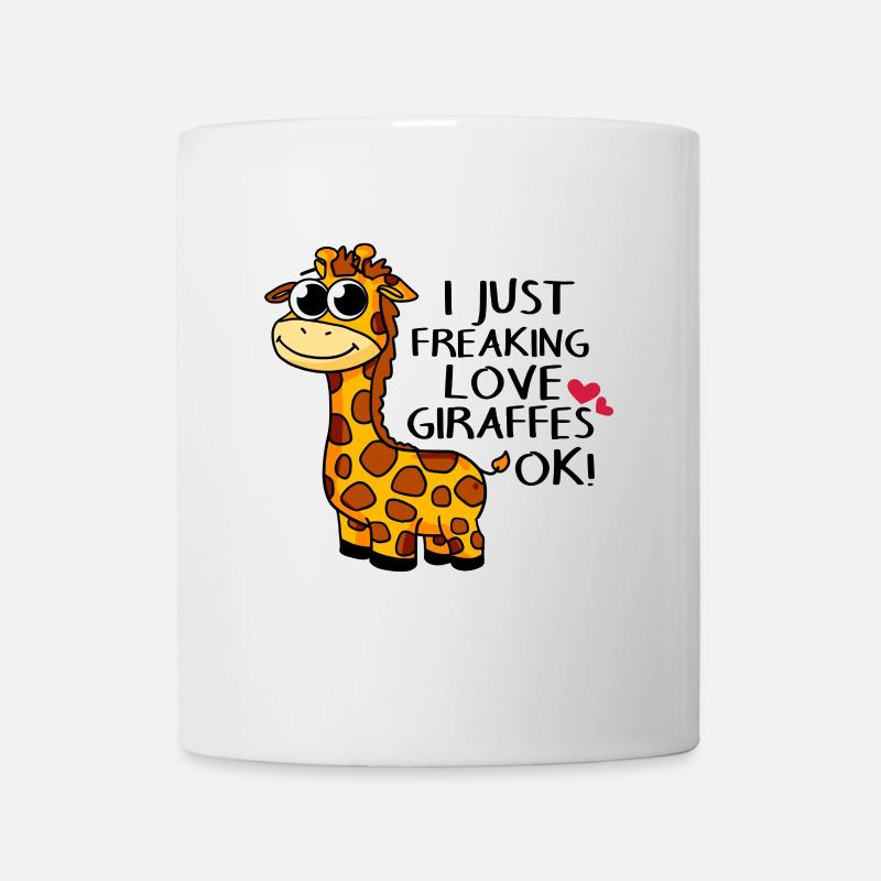Ich liebe Giraffen Geschenk Giraffe - Tasse - Weiß