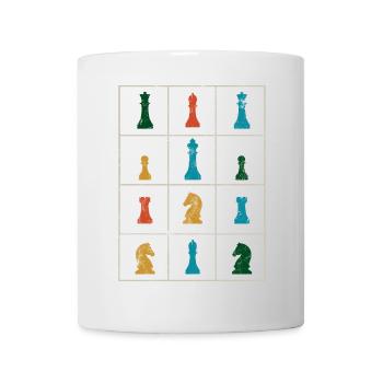 Pièces d’échiquier d’échiquier - Mug blanc - blanc - Devant