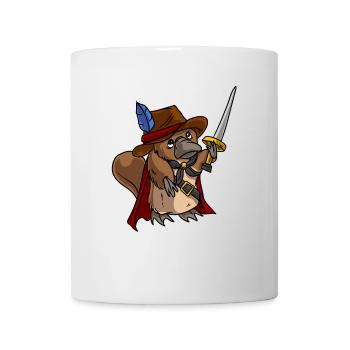 Niedliches Schnabeltier Musketier Design Für Tierf - Tasse - Weiß - Vorne
